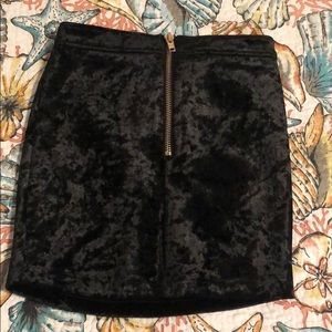 Black velvet skirt